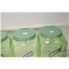 Image 5 : Nine piece Anchor Hocking green Uranium depression glass canister set, circa 1930 with seven ribbed 
