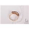 Image 3 : 14kt yellow gold and genuine garnet five stone ring, size 7