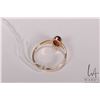 Image 3 : Tested 10kt gold ring set with cabochon amber stone, size 8