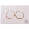 Image 1 : 14kt hand hammered yellow gold earrings