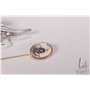 Image 2 : Two vintage sterling silver brooches including bar brooch set with gemstone like stones and marked B