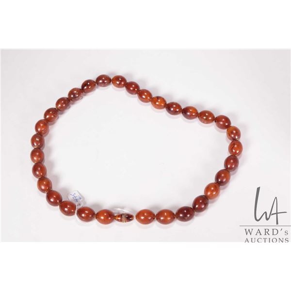 Vintage Baltic amber 20" beaded necklace