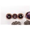 Image 2 : Selection of antique Victorian jewellery including two gold tone and amethyst coloured glass brooche