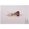 Image 2 : 10kt yellow gold ring set with purple gemstone that tests at sapphire, size 7.5