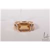 Image 2 : 14kt yellow gold, citrine and diamond ring, set wiht oval faceted genuine citrine gemstone and 0.12c