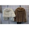 Image 5 : Vintage Perfect Furriers Edmonton ladies cream fur shawl and Hurtiq Furs, possible mink fur jacket
