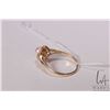 Image 3 : 14kt yellow gold, genuine pearl and diamod ring, size 9.5