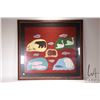 Image 2 : Inuit art hand made wool applique Kiluk featuring animals and birds, overall dimensions including fr