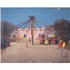 Image 1 : Allen Sapp, framed acrylic on canvas painting of Powwow, 20" X 24". Note: Artwork & framed pieces ca