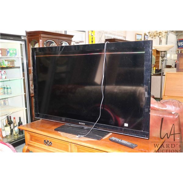Sony LCD television, model KDL-46BX450 with remote control, working at time of cataloguing