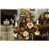 Image 2 : Vintage gilt metal Italian Regency style five branch hanging chandelier