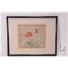 Image 3 : Loang Kang (?) artisan signed original watercolour of butterfly and poppies, includes COA, 9" X 9". 