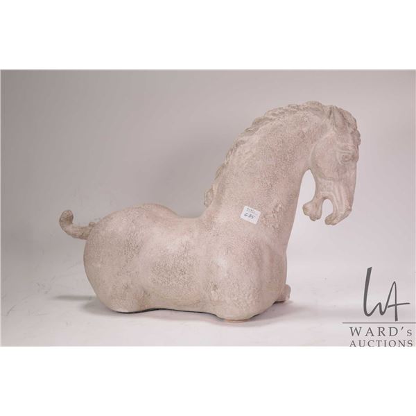 Tang Dynasty style horse sculpture, appears to be by Austin Production, felt bottom covering marking