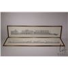 Image 1 : Two gilt framed prints of etching of scenes in Venice, each framed dimensions 10" X 40". Note: Unava