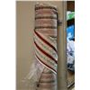 Image 1 : Large bolt of Regency style floral strip upholstery fabric in maroon, red, gold and green, yardage u