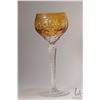 Image 2 : Eight vintage Nachtmann Traube honey amber wine hock goblets, 8 1/2" in height. Note: Unavailable fo