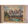 Image 3 : J.A. Carlson, two framed acrylic on board paintings including titled on verso " Lake Louise", 10" X 