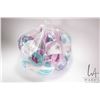 Image 1 : Nine full and one open balls of Sweet Snuggle Stripes knitting yarn
