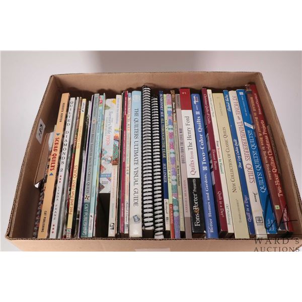 Large selection of quilting books including soft and hardcover