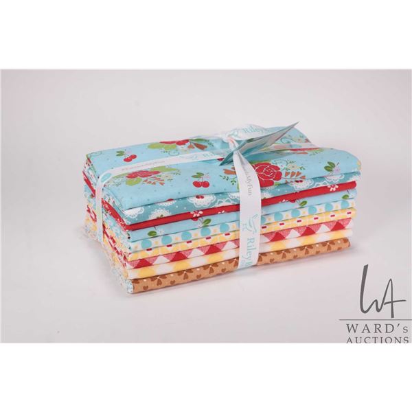 Sew Cherry 2 by Lori Holt bundle of 100% quality cotton quilting fabric by Riley Black Designs, nine