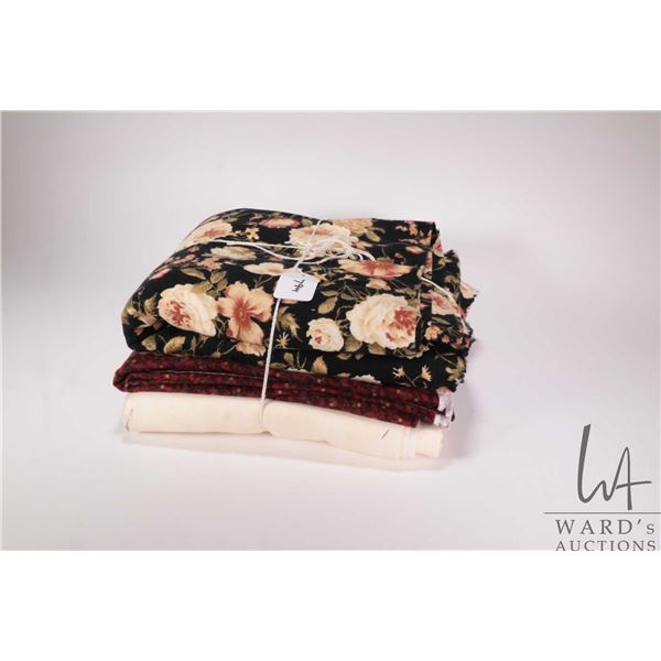 Selection of quality flannel fabric, yardage unknown