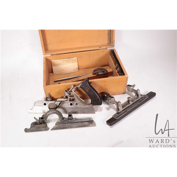 Antique Stanley #45 Type 10 plane circa 1910-1914, comes with original box and 19 cutters
