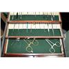 Image 3 : Remington leather wrapped 8 drawer tool box with assorted hand tools including picks, sculpting tool