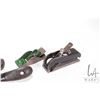 Image 3 : Four antique hand planes including Sargent #206 block plane, Miniature thumb plane #5, Stanley #75 B