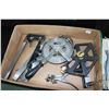 Image 3 : Selection of measuring tools including three assorted Starratt machinist squares, Veritas poly gauge