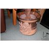 Image 2 : Two clay pots, each approximately 13" high and filled with faux houseplant
