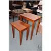 Image 1 : Pair of modern, clean lined nesting tables, largest table 26" H X 20" X 14"
