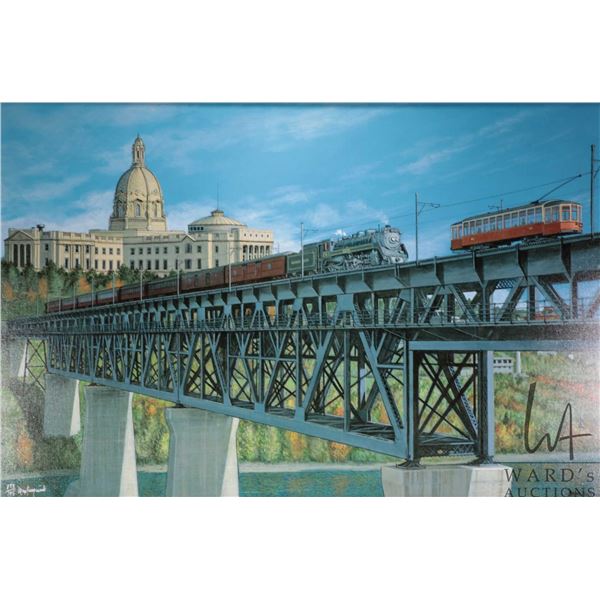 Max Jacquiard, limited edition framed print titled "Legislative Building and High Level Bridge, 173/