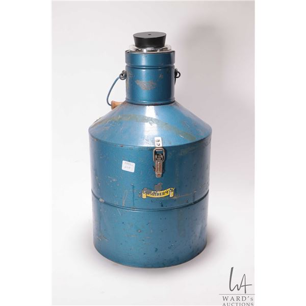 Antique liquid Nitrogeon dewer flask, 18" in height