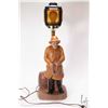 Image 1 : Vintage Old Salty Fisherman lamp with amber pressed lantern
