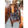 Image 3 : Semi contemporary Oriental style dining table with marquetry top, 69" X 44" plus two 15" skirted ins