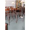 Image 1 : Matched pair of metal breakfast stool with backs, 24" seat heights