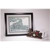 Image 1 : Vintage United Clock Corp locomotive electric mantle clock, working at time of cataloguing, needs mi