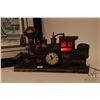 Image 6 : Vintage United Clock Corp locomotive electric mantle clock, working at time of cataloguing, needs mi
