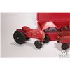 Image 2 : Selection of vintage toys including a die cast Cockshutt Model 30 Row Crop tractor with disc and tra