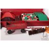 Image 3 : Selection of vintage toys including a die cast Cockshutt Model 30 Row Crop tractor with disc and tra