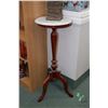 Image 1 : Marble top center pedestal fern/ statuary stand, 36" H X 14" D