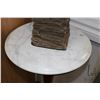 Image 2 : Marble top center pedestal fern/ statuary stand, 36" H X 14" D