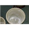 Image 4 : Two Medalta crocks including a four gallon and an eight gallon and one homemade wooden lid. Note: Un