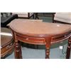 Image 3 : French provincial style round table with glass top protector, 23" H X 26" D and semi contemporary si