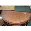 Image 4 : French provincial style round table with glass top protector, 23" H X 26" D and semi contemporary si