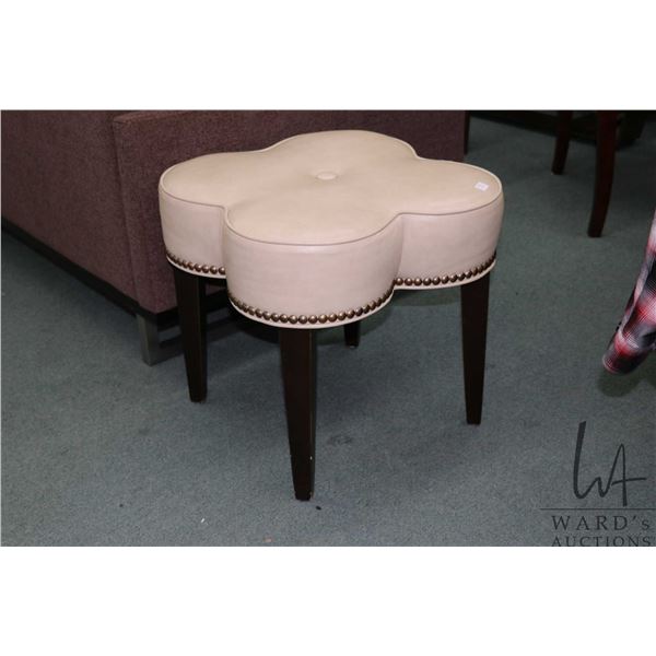 Lexington "Pampelonne" leather ottoman 20" in height