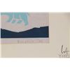 Image 5 : Balatak, framed limited edtion block print titled " Wolf Howl" 5/50, overall dimensions including fr