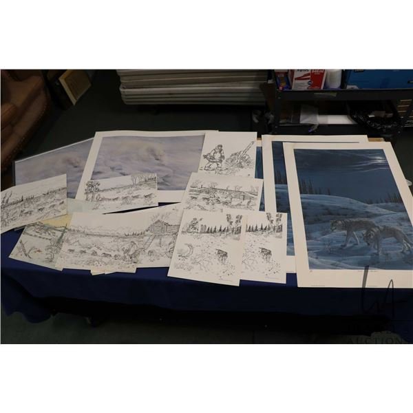 Twenty one assorted prints including some limited edtion and one framed, artist W.M. Bonnet Plume, B