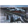 Image 1 : Max Jacquiard, limited edition framed print titled "High Level Crossing" 18/135, overall dimensions 
