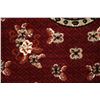 Image 2 : Modern polyester area carpet with center medallion Asian floral design with deep red background and 